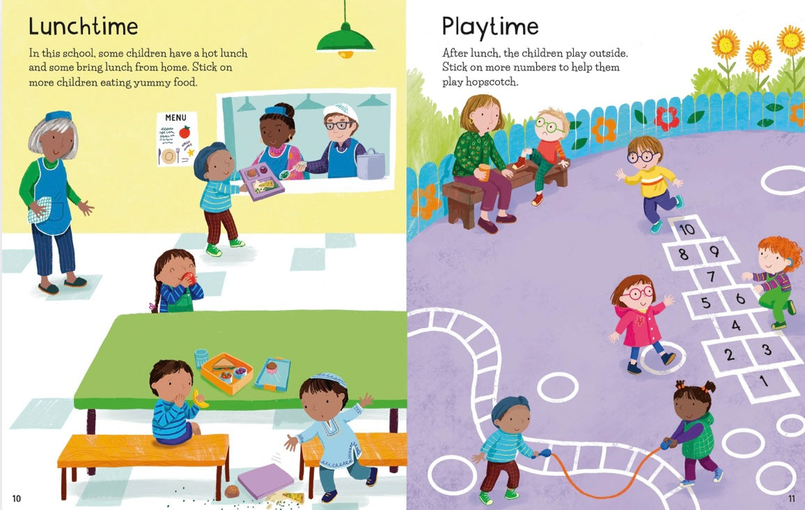 First Sticker Book Starting School