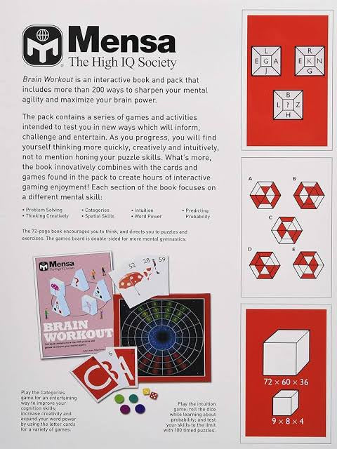 Mensa Brain Workout Pack: Improve your mental abilities with 200 puzzles and games