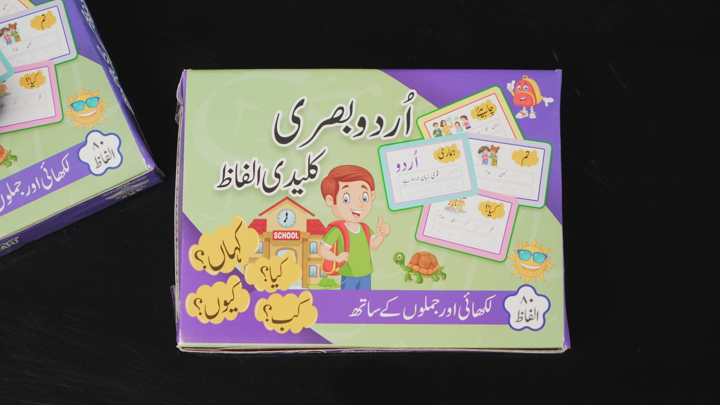 Urdu Basri Aur Kalaidi Alfaz Flash Card