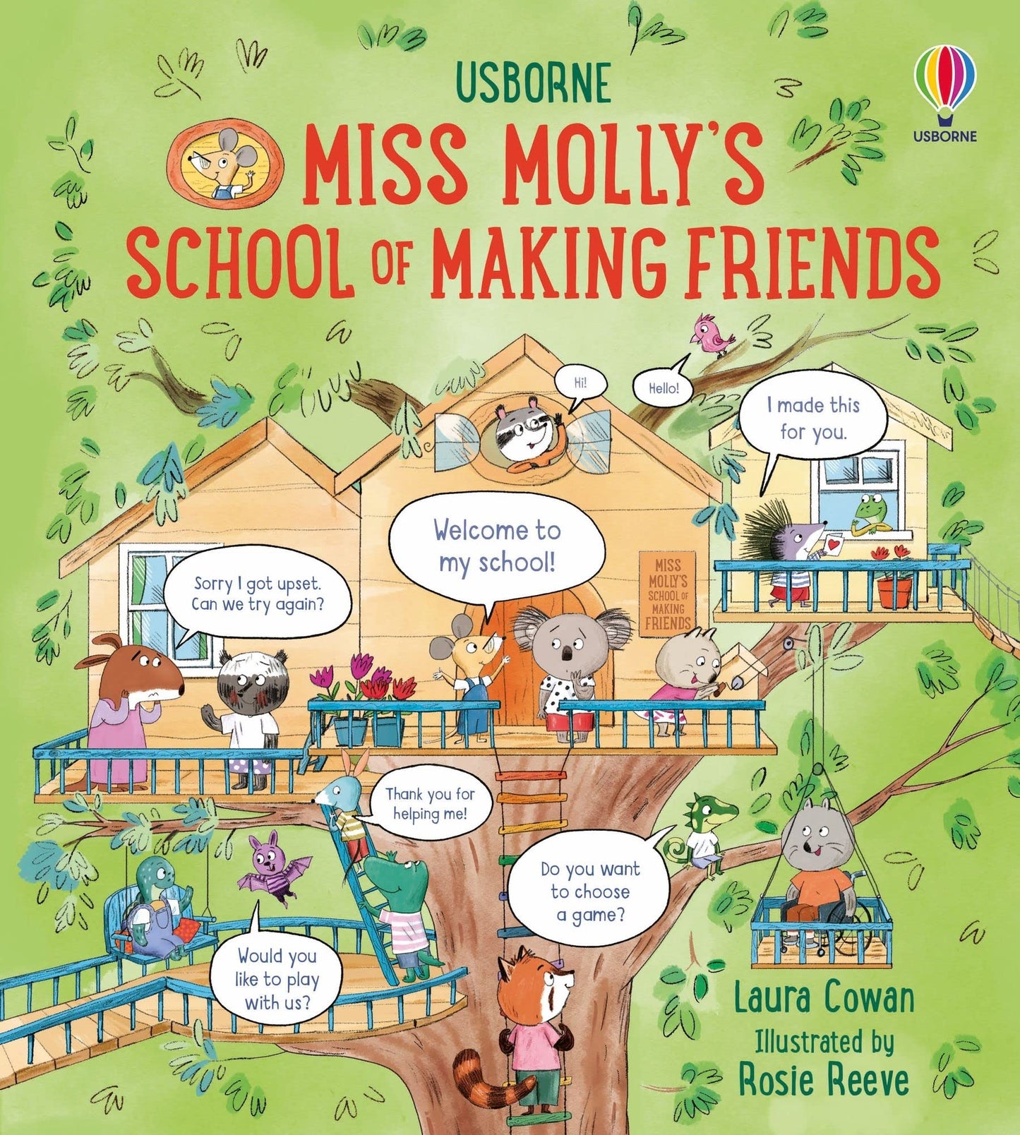Usborne miss molly’s school of making friends book cover.