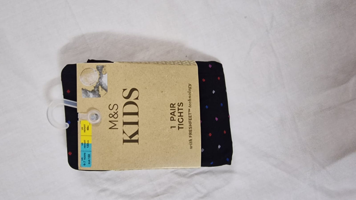 M&S KIDS Patterned Tights with Freshfeet™ Technology