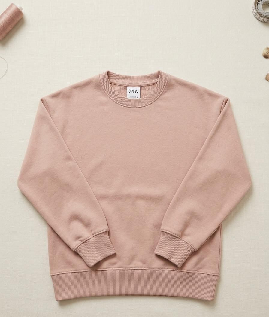 soft pink sweat shirt