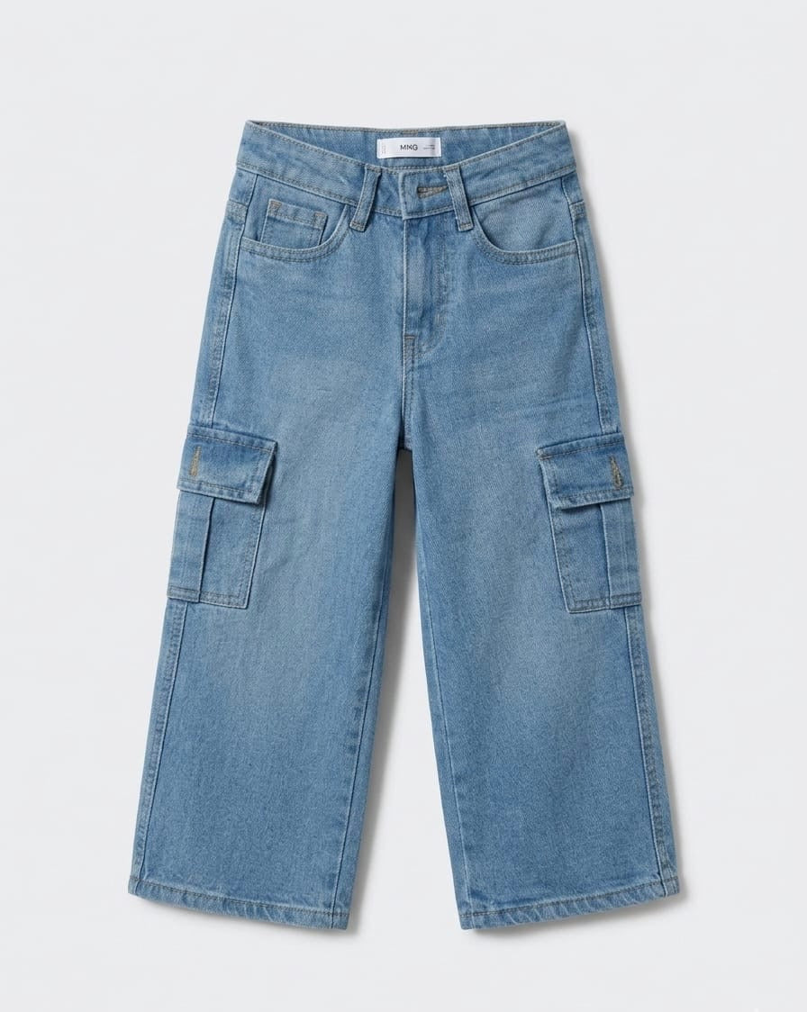 Light Denim MNG cargo pants
