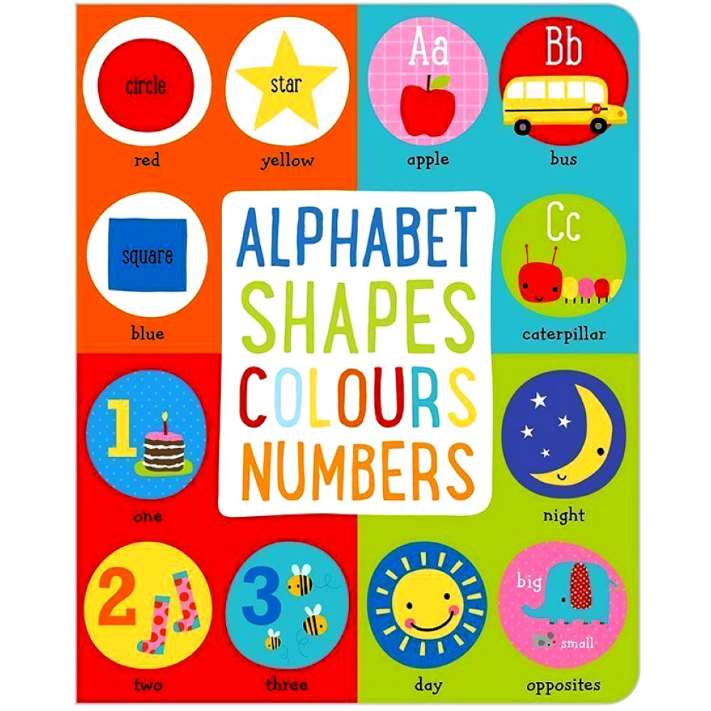 Alphabet, Shapes, Colours, Numbers