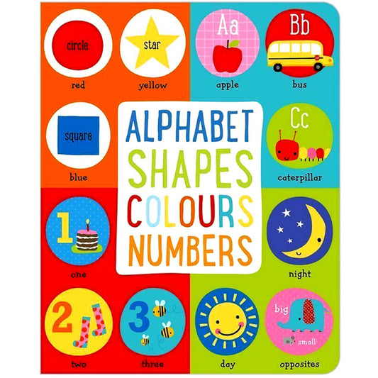 Alphabet, Shapes, Colours, Numbers