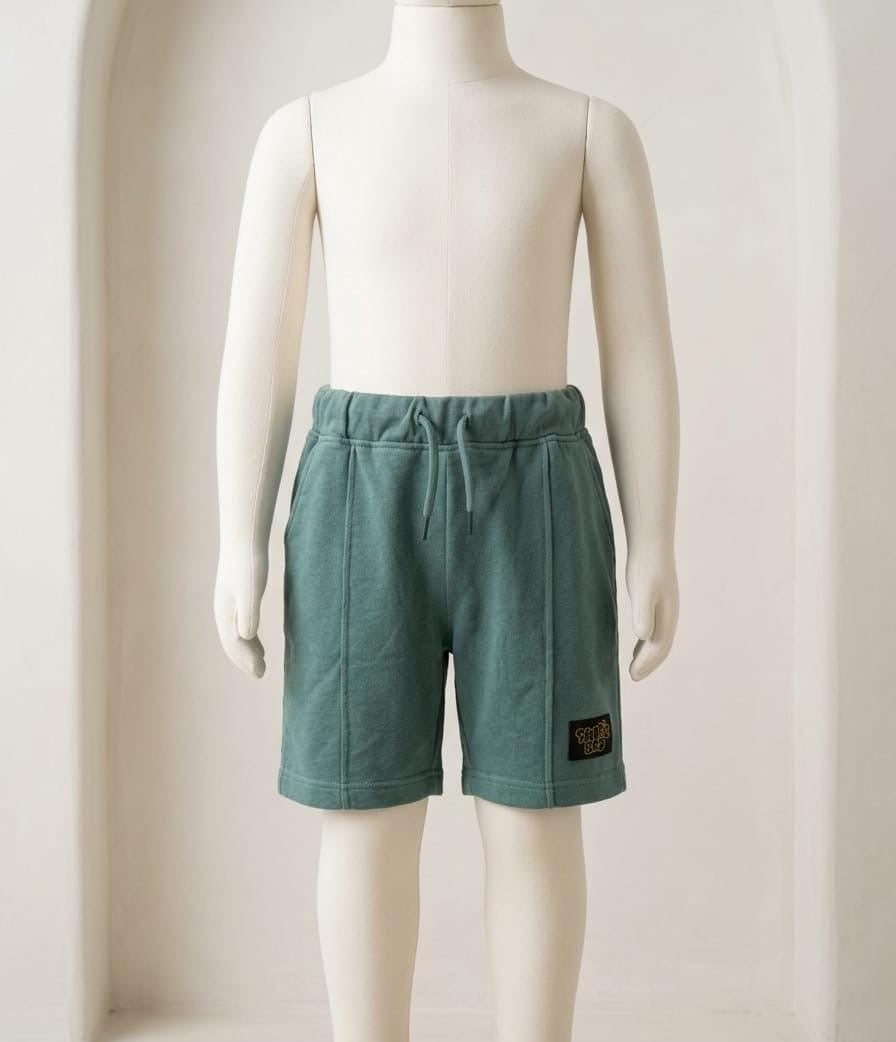 Boys’ Sea Green Cotton Shorts