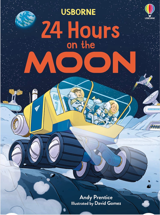 Book cover of USBORNE 24 hours on the moon