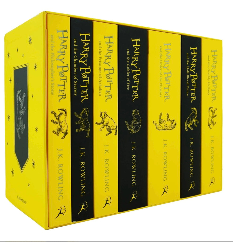 Harry Potter Hufflepuff House Editions Paperback Set: J.K. Rowling - 7 books Set