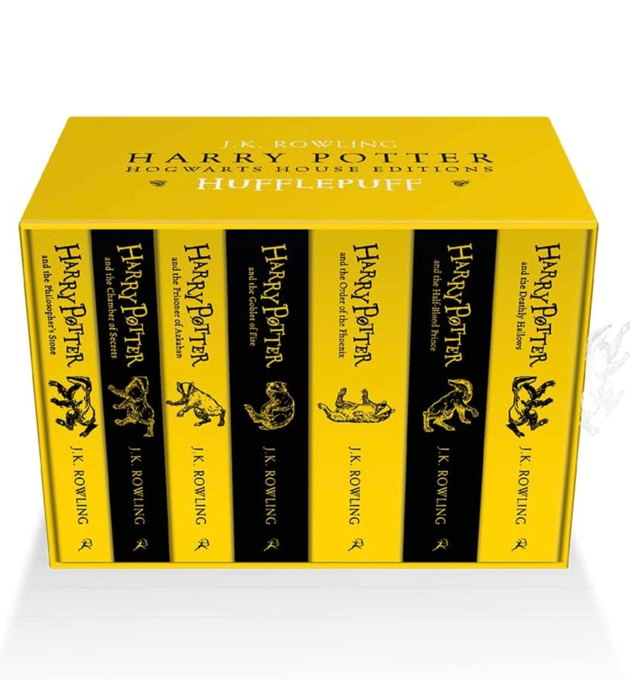 Harry Potter Hufflepuff House Editions Paperback Set: J.K. Rowling - 7 books Set