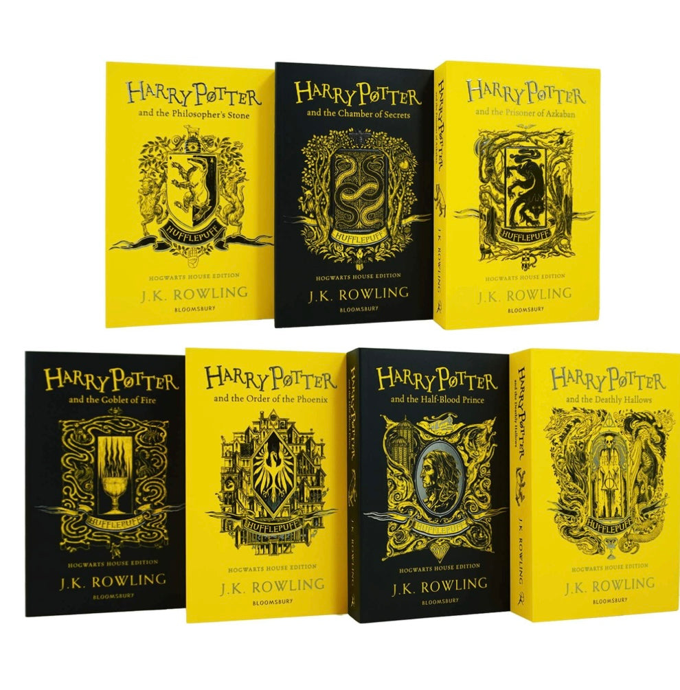 Harry Potter Hufflepuff House Editions Paperback Set: J.K. Rowling - 7 books Set