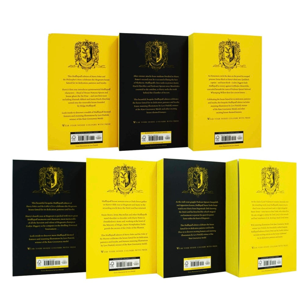 Harry Potter Hufflepuff House Editions Paperback Set: J.K. Rowling - 7 books Set