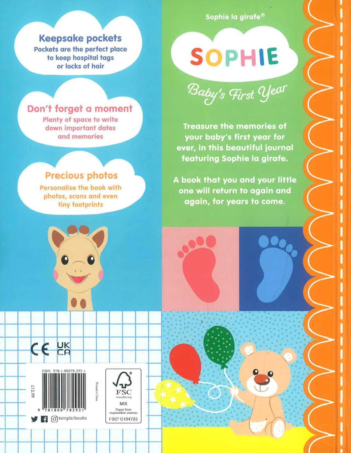 Sophie La Girafe: Baby's First Year: A Keepsake Book For Baby's Special Moments