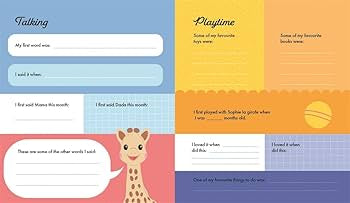 Sophie La Girafe: Baby's First Year: A Keepsake Book For Baby's Special Moments