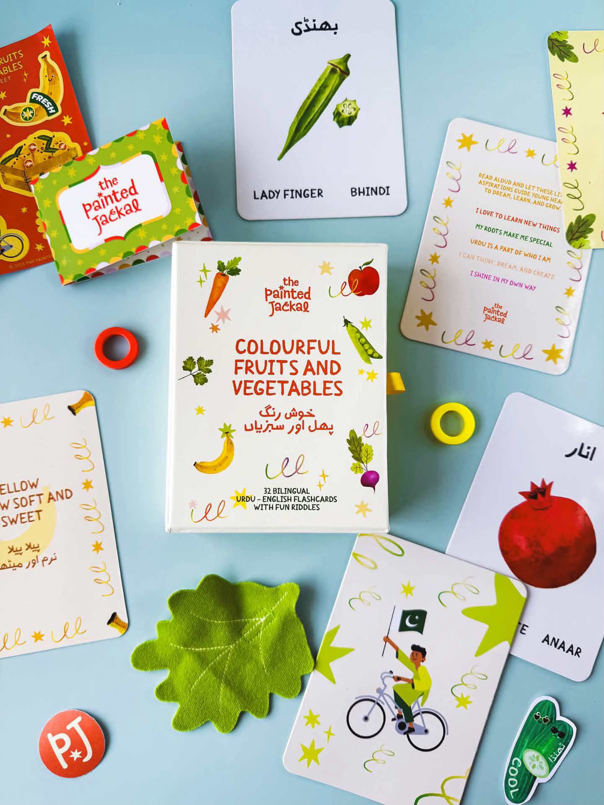 Urdu English Flash cards with Fun riddles