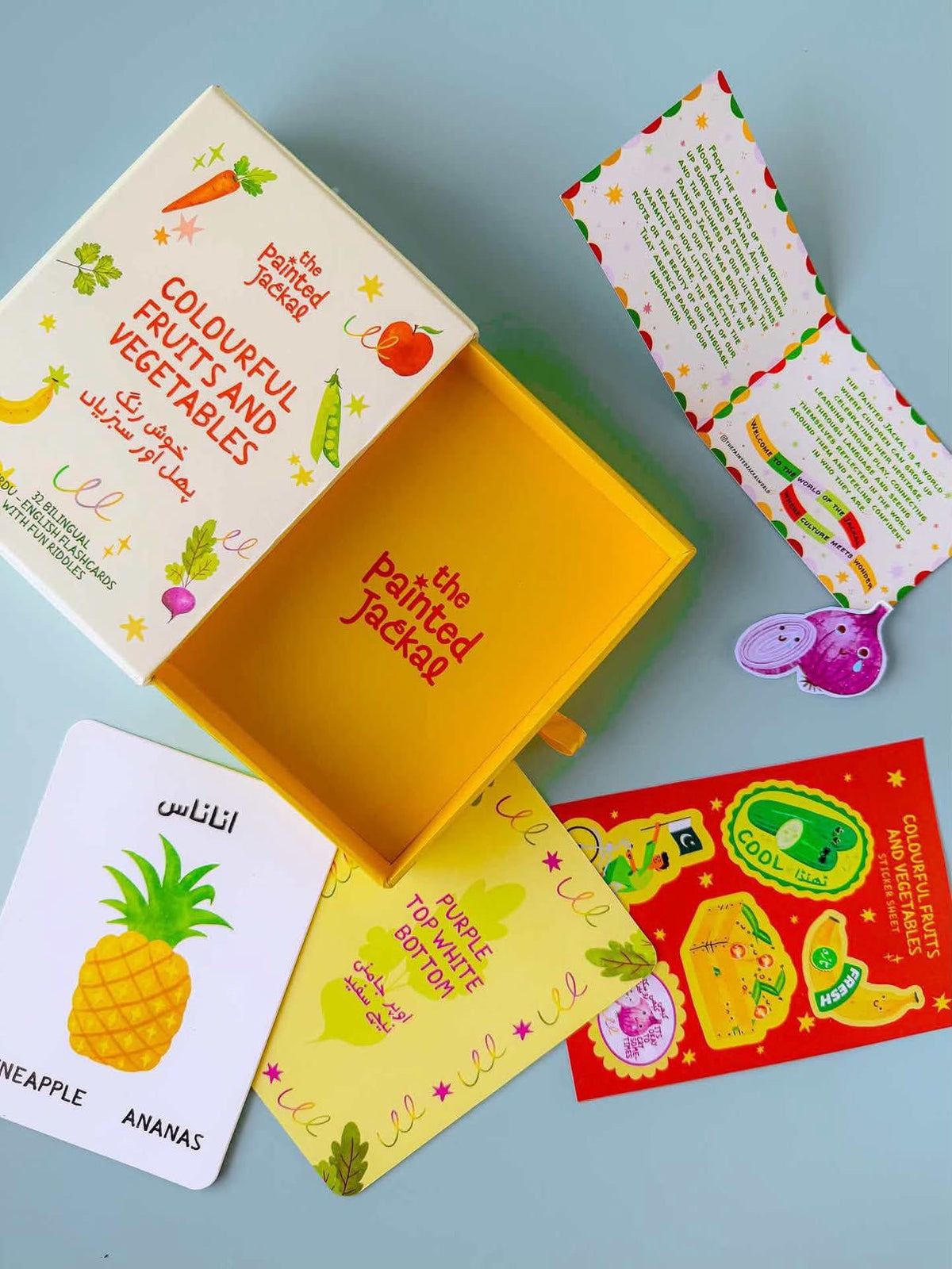 Urdu English Flash cards with Fun riddles