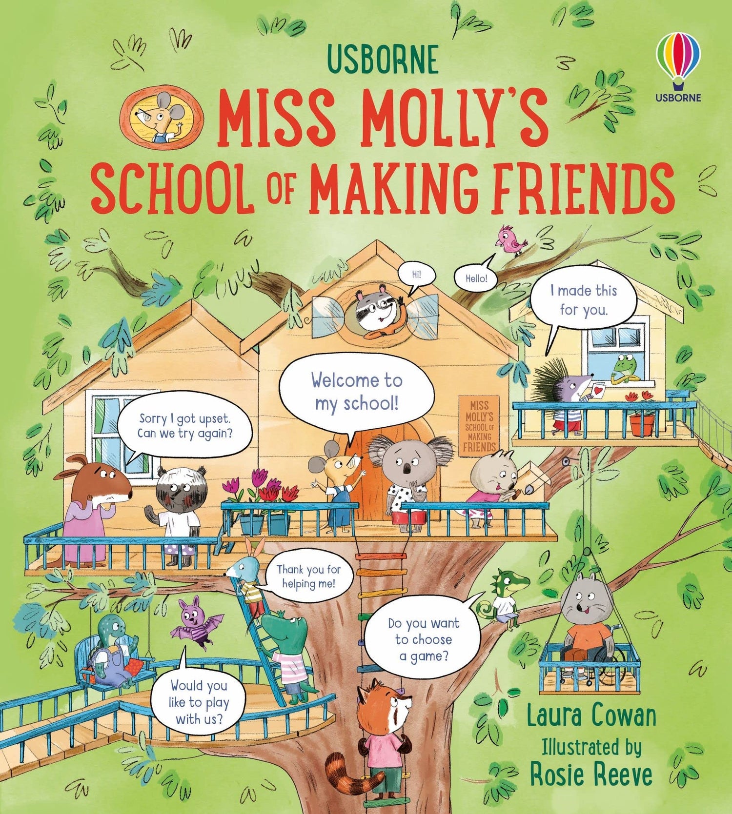 Usborne miss molly’s school of making friends book cover.