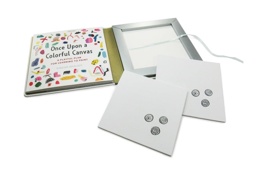 Once Upon a Colorful Canvas: A Playful Plan for Learning to Paint--Includes an 88-page paperback book plus two 6" (15 cm) square canvases
