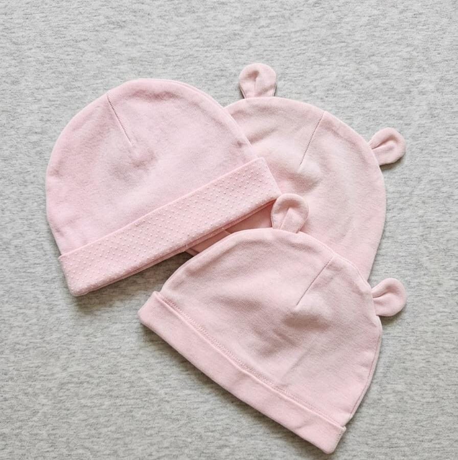 Newborn Cotton Cap Set (Pack of 3)