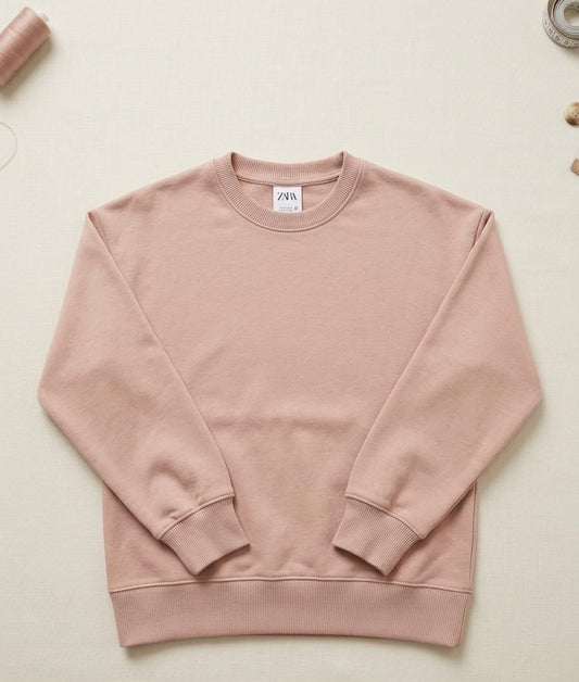soft pink sweat shirt